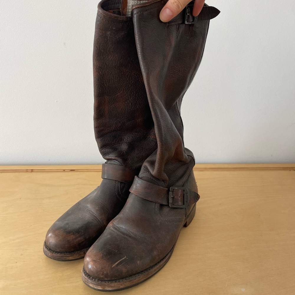 Frye tall brown riding boots, size 8 women’s